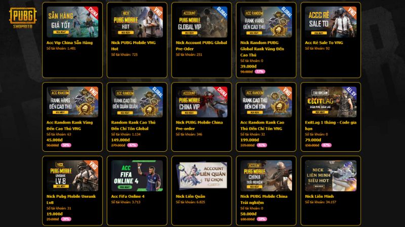 Khám Phá Các Dòng Tài Khoản PUBF Mobile Đa Dạng Tại Shop Rito Khám Phá Các Dòng Tài Khoản PUBF Mobile Đa Dạng Tại Shop Rito