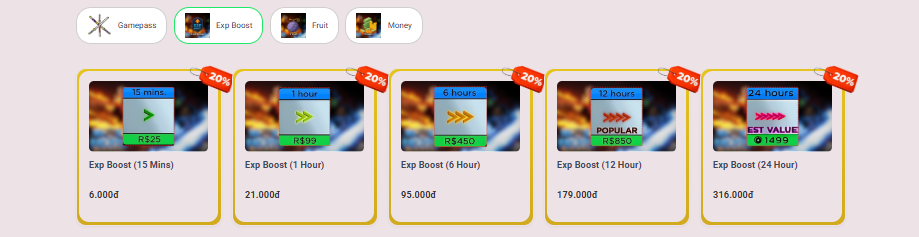 Exp Boost Blox Fruit