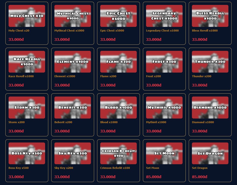 Dịch Vụ Reroll Cho Người Chơi Muốn Tối Ưu Build