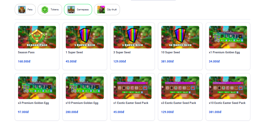 Gamepass Grow a Garden