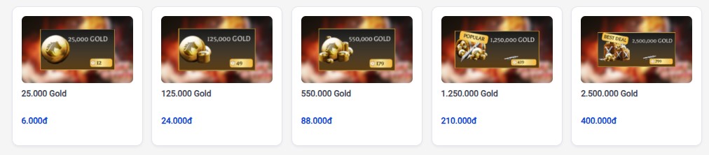 Bán Gold Attack on Titan Revolution