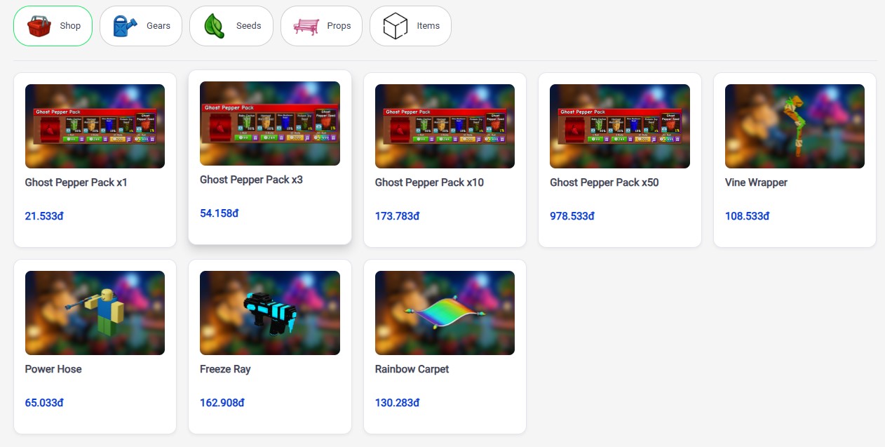 Shop Grow a Garden 2