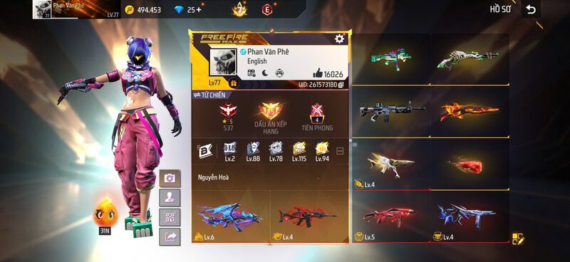 Chúng tôi định giá acc Free Fire dựa vào mức đầu tư của acc và các chỉ số khác liên quan